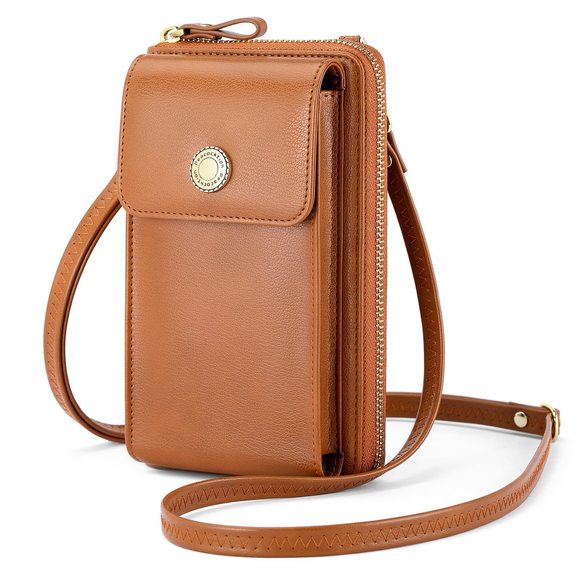 Small Crossbody Bags Rfid Leather Cell Phone Wallet Purese Trendy C :) - Picture 1 of 6
